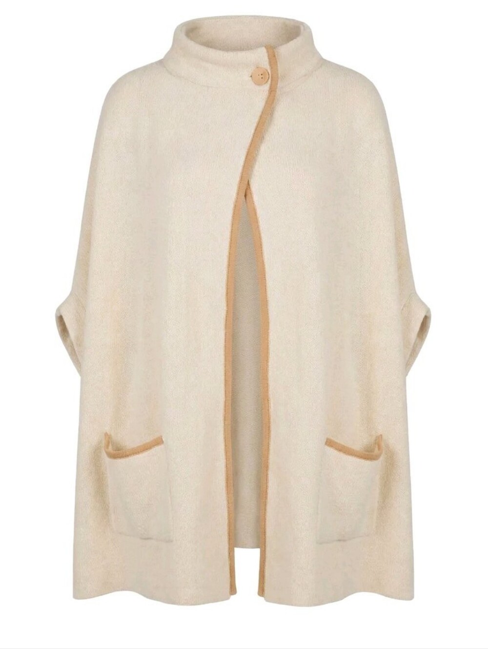 Lauren Conrad Versatile Cream Tan Riding Cape Cozy Poncho Fits Small To XXL New - Picture 3 of 9